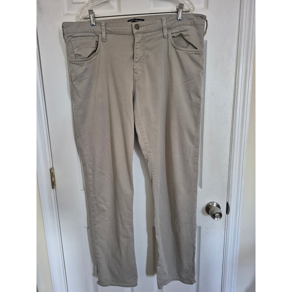 Mavi Jeans Mens Khaki Tan 5 Pocket Pants 42x34 Straight Leg Casual Trousers